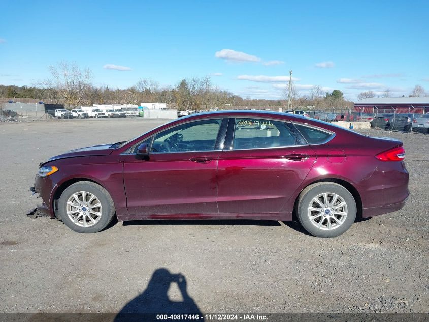 2017 Ford Fusion S VIN: 3FA6P0G70HR118897 Lot: 40817446