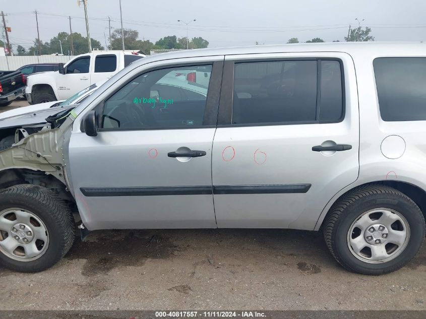 2012 Honda Pilot Lx VIN: 5FNYF3H23CB010620 Lot: 40817557