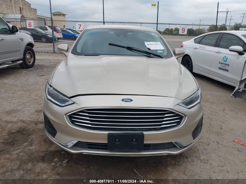 2019 Ford Fusion Hybrid Sel VIN: 3FA6P0MU9KR137367 Lot: 40817611