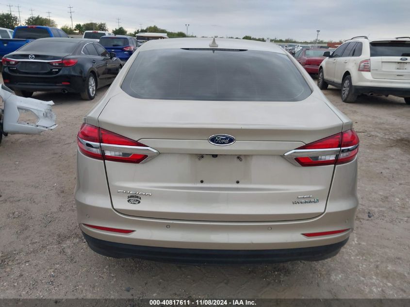 2019 Ford Fusion Hybrid Sel VIN: 3FA6P0MU9KR137367 Lot: 40817611