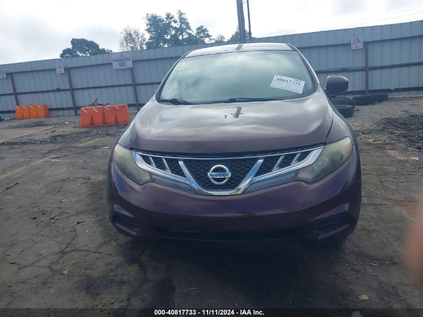 2013 Nissan Murano S VIN: JN8AZ1MU4DW210539 Lot: 40817733