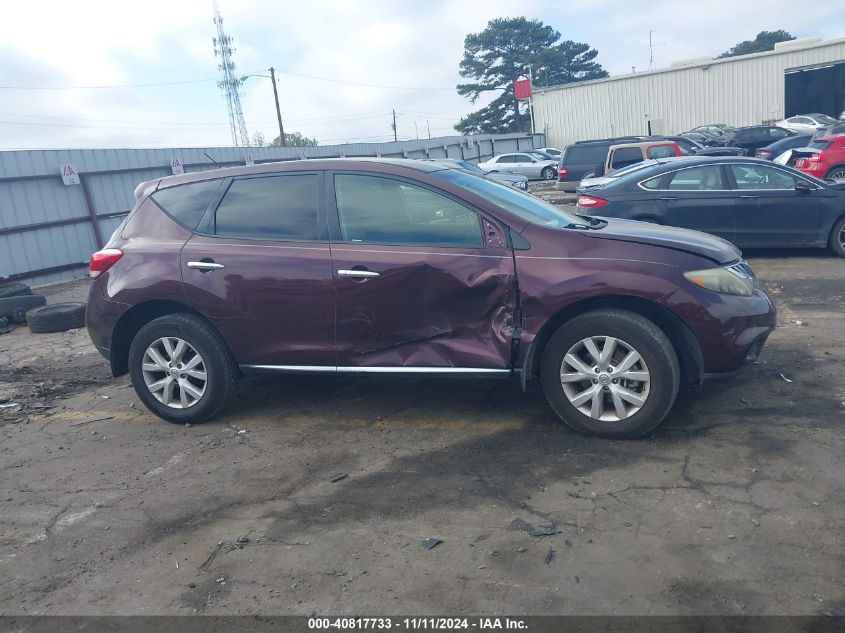 2013 Nissan Murano S VIN: JN8AZ1MU4DW210539 Lot: 40817733