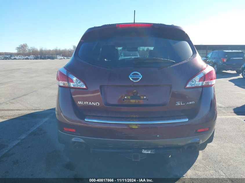 2011 Nissan Murano Sl VIN: JN8AZ1MW9BW177486 Lot: 40817866