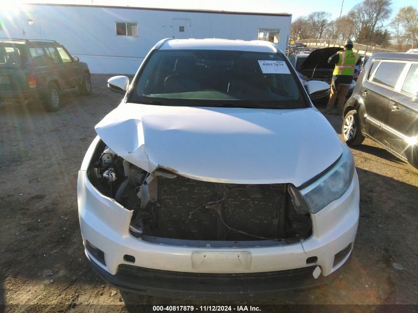 2015 Toyota Highlander Xle V6 VIN: 5TDJKRFHXFS103402 Lot: 40817879