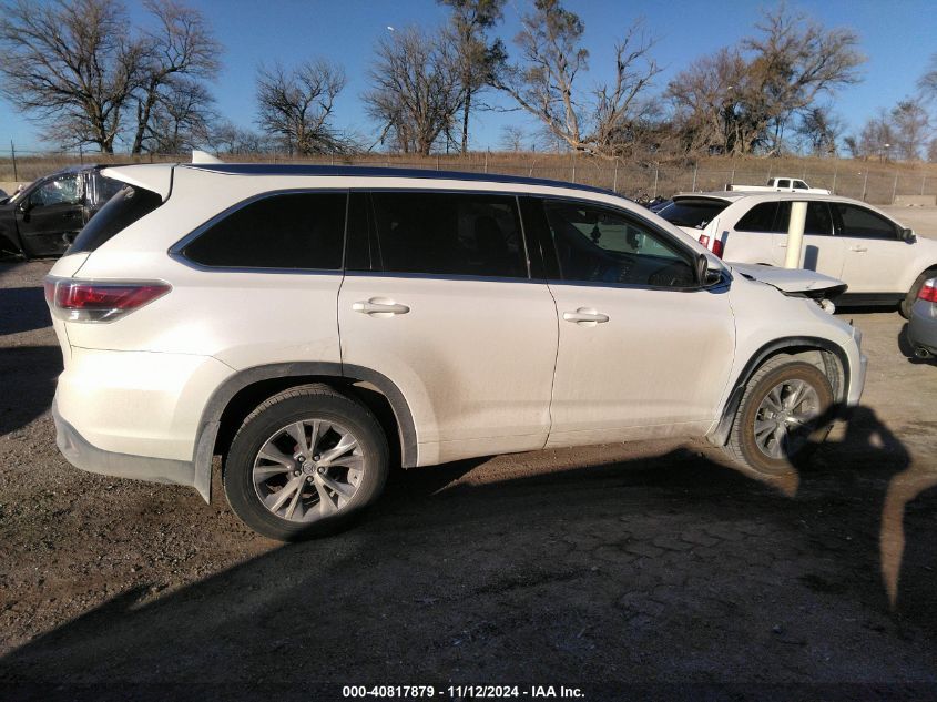 2015 Toyota Highlander Xle V6 VIN: 5TDJKRFHXFS103402 Lot: 40817879