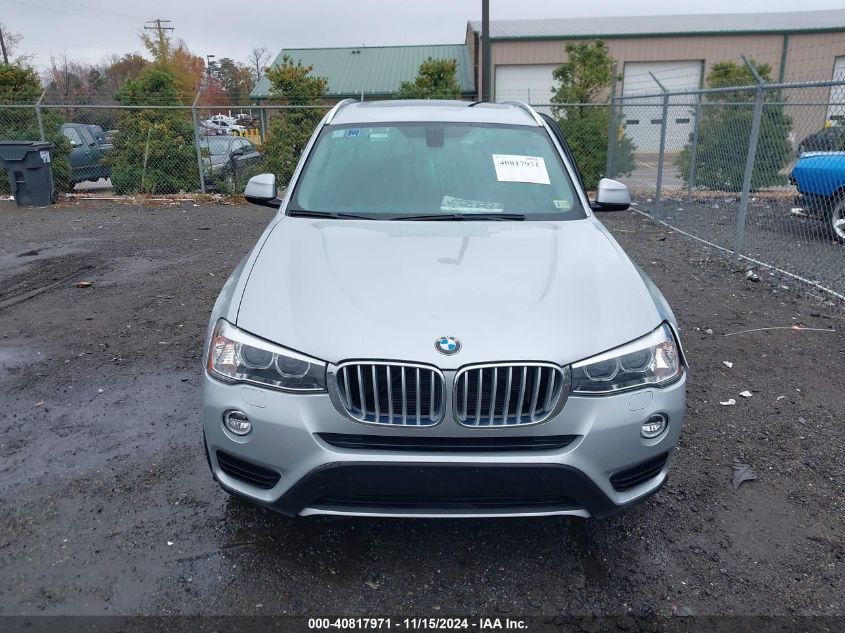 2017 BMW X3 xDrive28I VIN: 5UXWX9C31H0W76497 Lot: 40817971