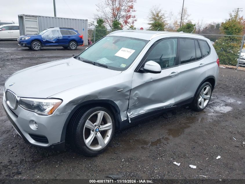 2017 BMW X3 xDrive28I VIN: 5UXWX9C31H0W76497 Lot: 40817971