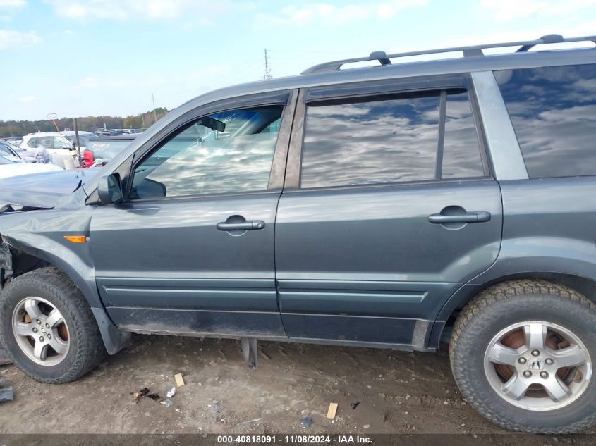 2006 Honda Pilot Ex-L VIN: 2HKYF18596H514481 Lot: 40818091