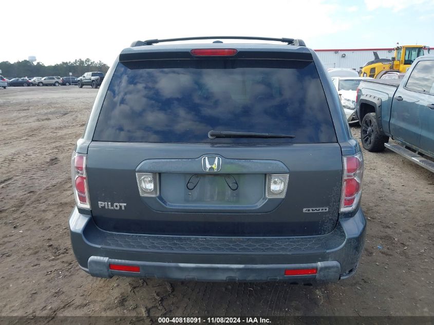 2006 Honda Pilot Ex-L VIN: 2HKYF18596H514481 Lot: 40818091