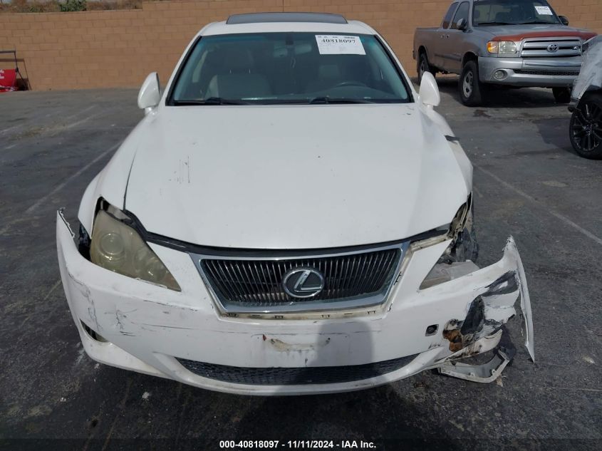 2006 Lexus Is 350 VIN: JTHBE262362006434 Lot: 40818097