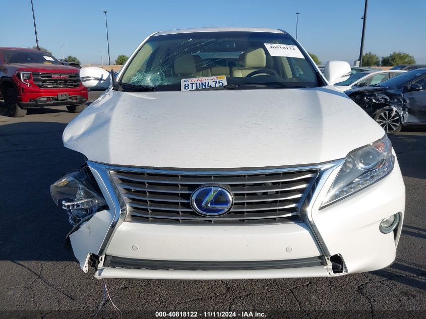 2013 Lexus Rx 450H VIN: JTJZB1BA4D2411826 Lot: 40818122