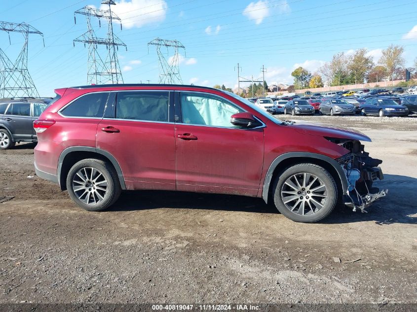 2017 Toyota Highlander Se VIN: 5TDJZRFH2HS387512 Lot: 40819047