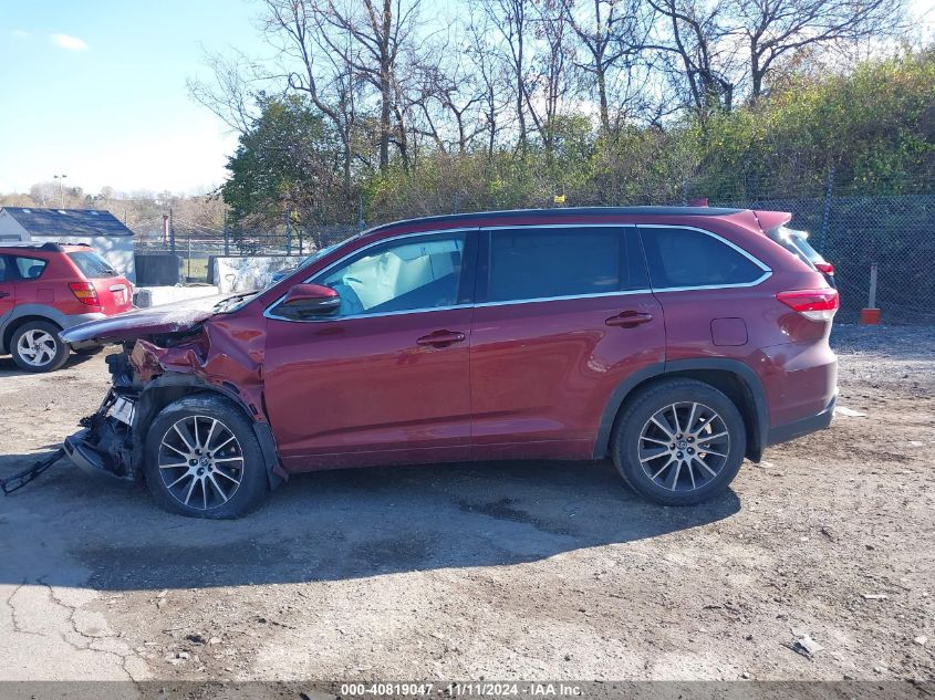 2017 Toyota Highlander Se VIN: 5TDJZRFH2HS387512 Lot: 40819047