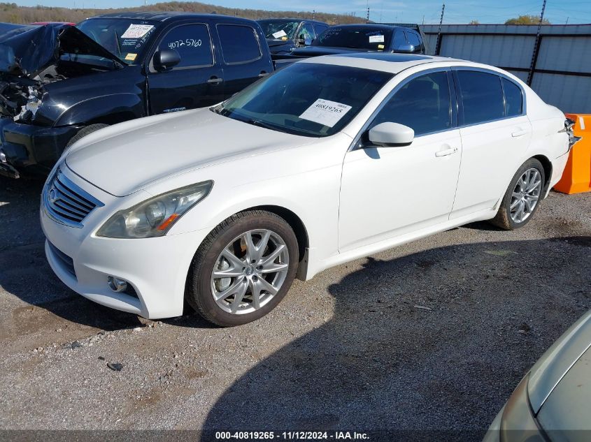 2012 Infiniti G37 Journey VIN: JN1CV6AP4CM621349 Lot: 40819265