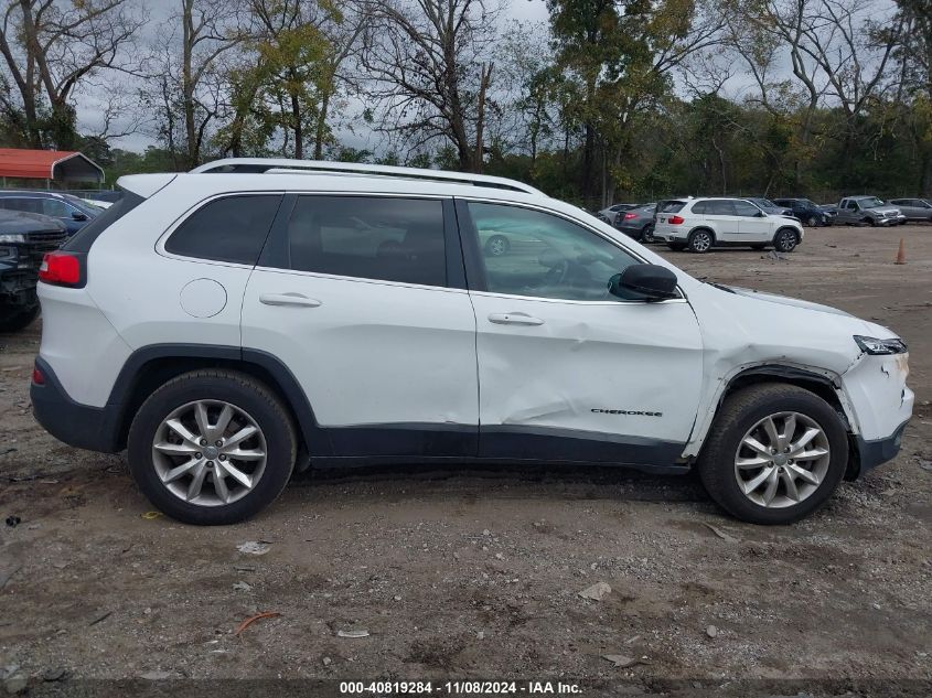 2016 Jeep Cherokee Limited VIN: 1C4PJMDB7GW236280 Lot: 40819284