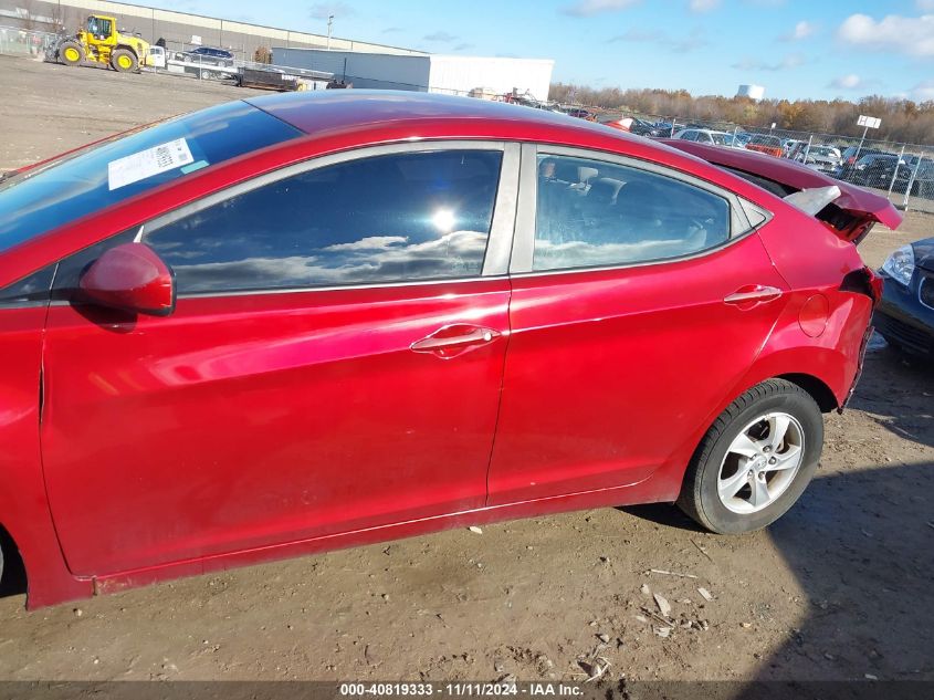 2015 Hyundai Elantra Se VIN: 5NPDH4AE2FH564353 Lot: 40819333