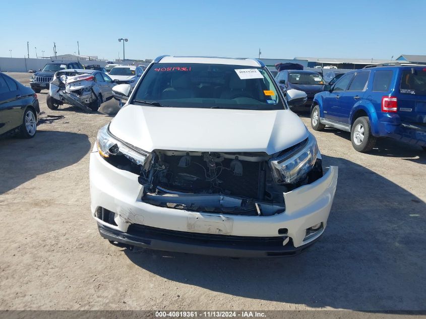 2014 Toyota Highlander Limited V6 VIN: 5TDYKRFHXES012496 Lot: 40819361