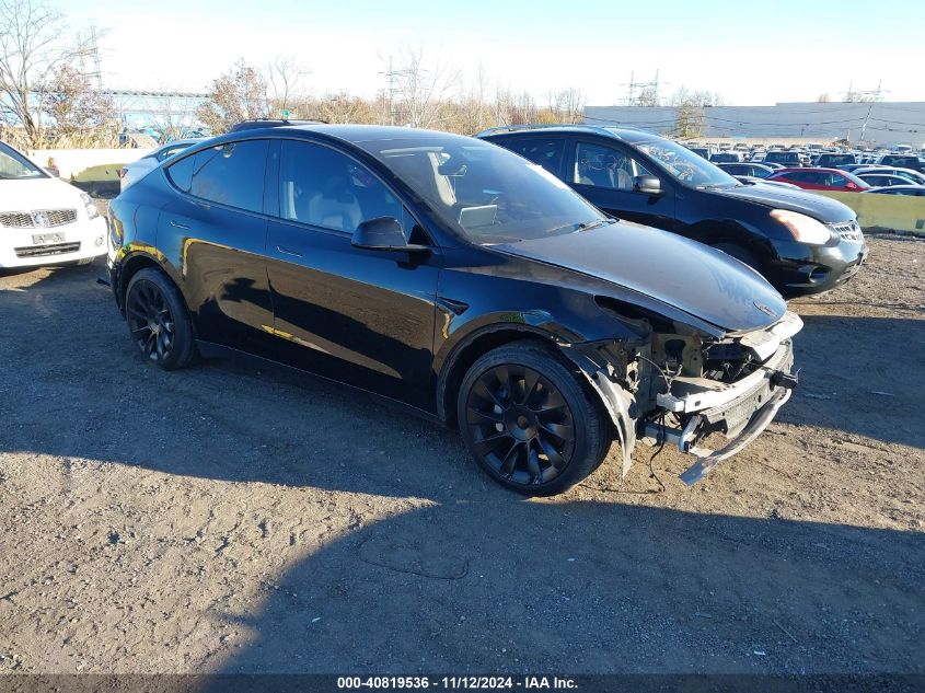 2021 Tesla Model Y Long Range Dual Motor All-Wheel Drive VIN: 5YJYGDEE5MF180707 Lot: 40819536