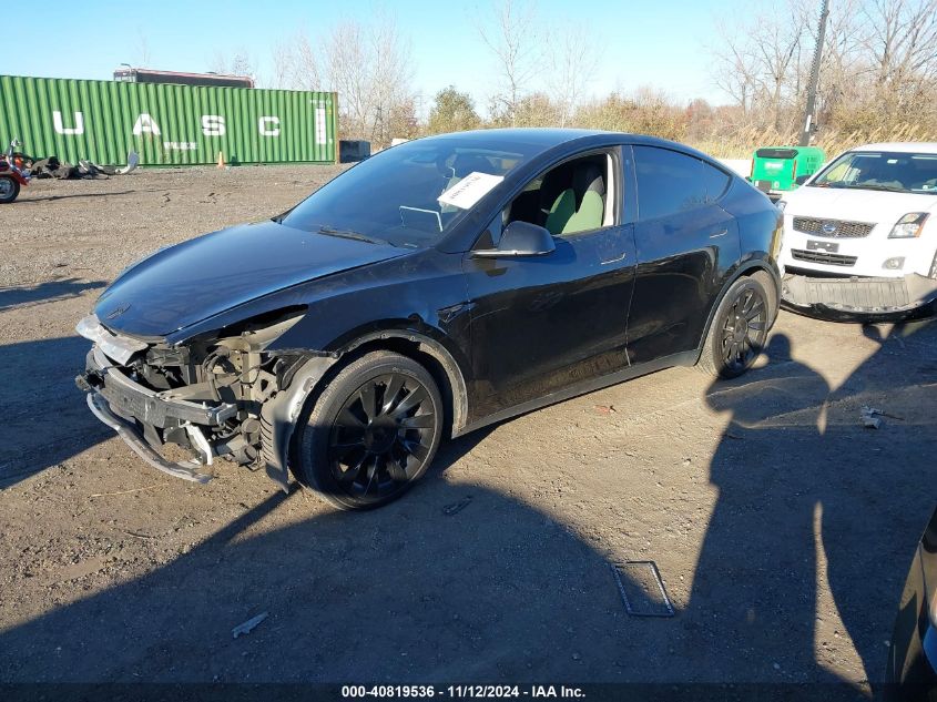 2021 Tesla Model Y Long Range Dual Motor All-Wheel Drive VIN: 5YJYGDEE5MF180707 Lot: 40819536