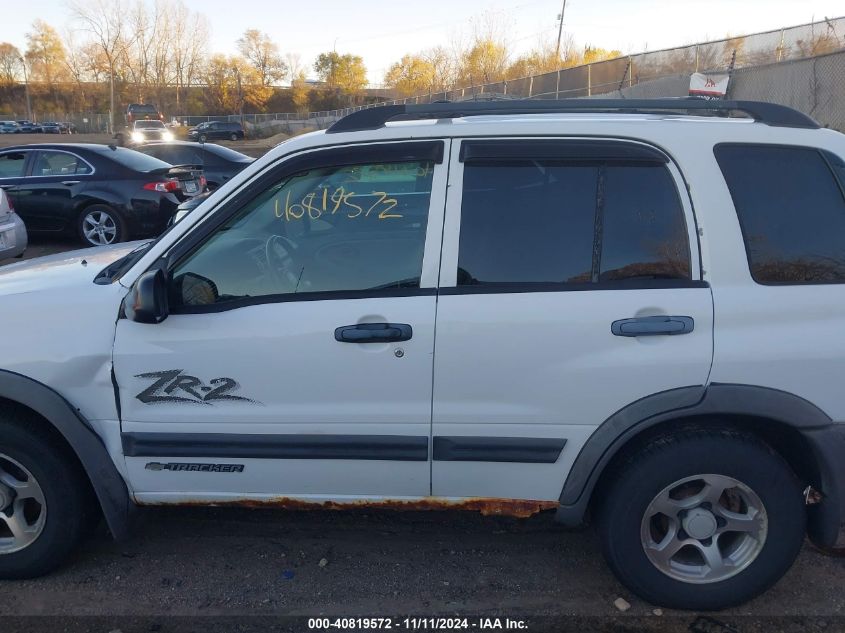 2003 Chevrolet Tracker Hard Top Zr2 VIN: 2CNBJ734136933751 Lot: 40819572