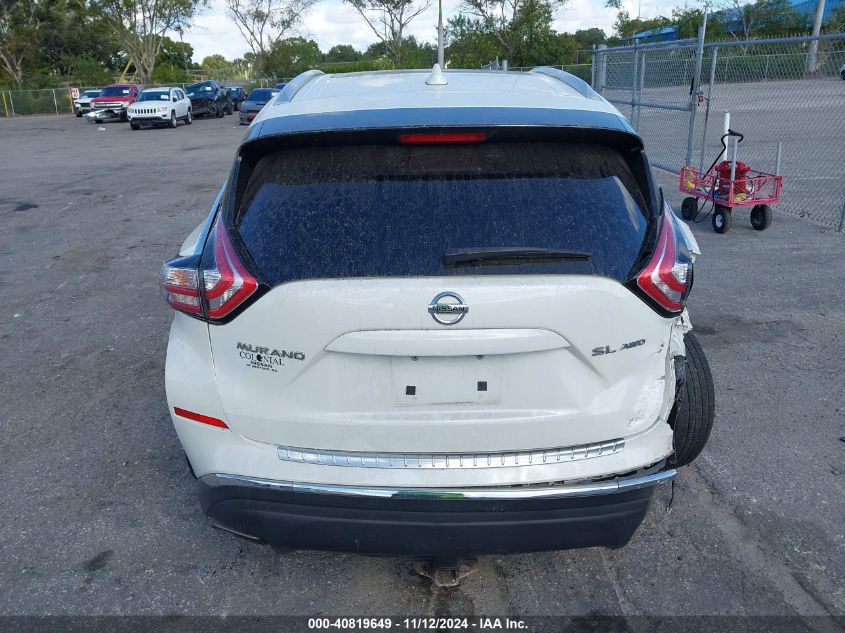 2018 Nissan Murano Sl VIN: 5N1AZ2MHXJN195286 Lot: 40819649