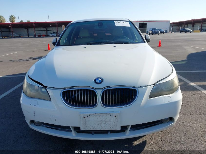 2007 BMW 530I VIN: WBANE73587CM53666 Lot: 40819868