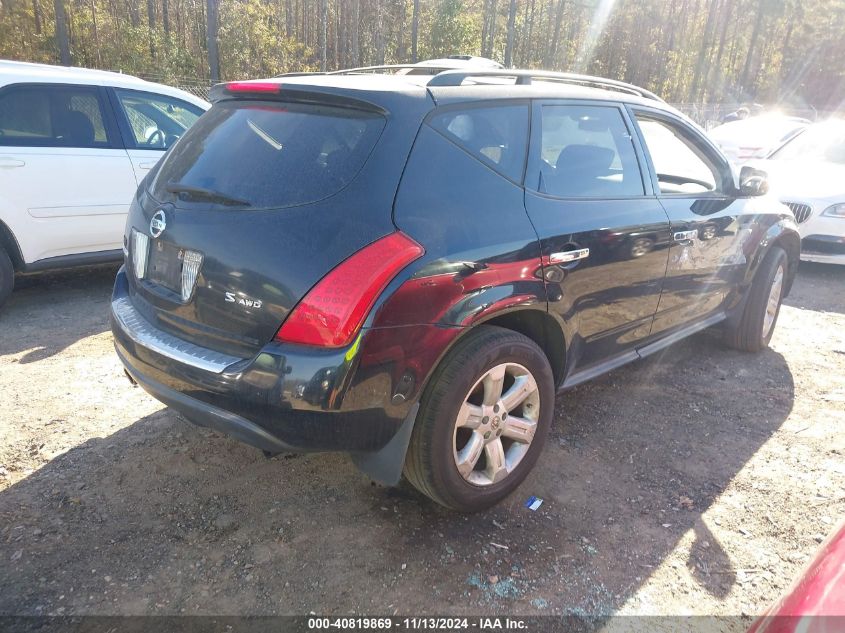 2007 Nissan Murano S VIN: JN8AZ08W57W659979 Lot: 40819869