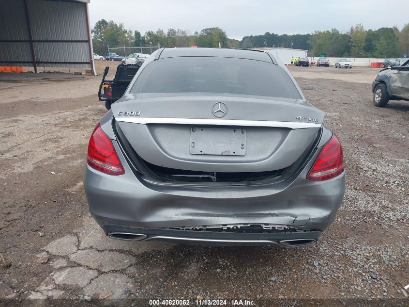 2015 Mercedes-Benz C 300 4Matic/Luxury 4Matic/Sport 4Matic VIN: 55SWF4KB8FU017300 Lot: 40820052