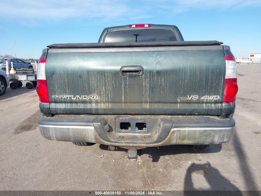 2006 Toyota Tundra Sr5 V8 VIN: 5TBDT44186S518827 Lot: 40820150