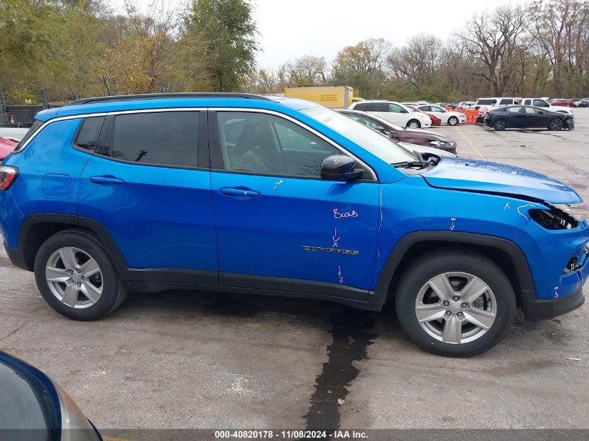 2022 Jeep Compass Latitude Fwd VIN: 3C4NJCBB7NT219437 Lot: 40820178