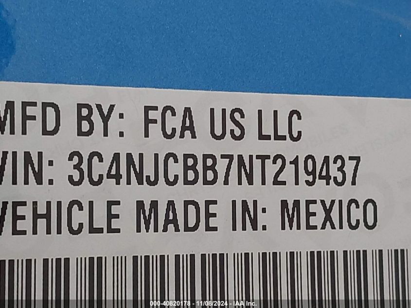 2022 JEEP COMPASS LATITUDE FWD - 3C4NJCBB7NT219437