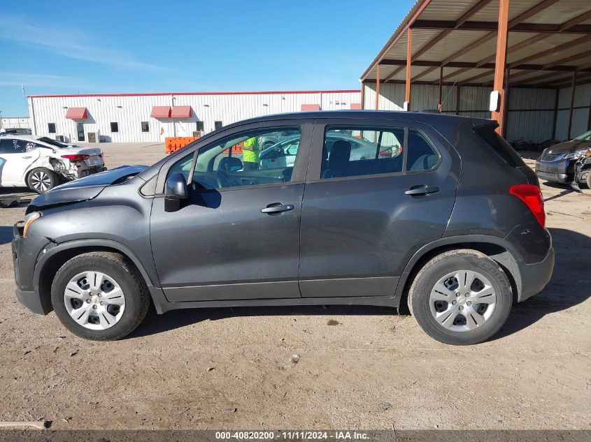 2016 Chevrolet Trax 1Ls VIN: 3GNCJKSB6GL273372 Lot: 40820200