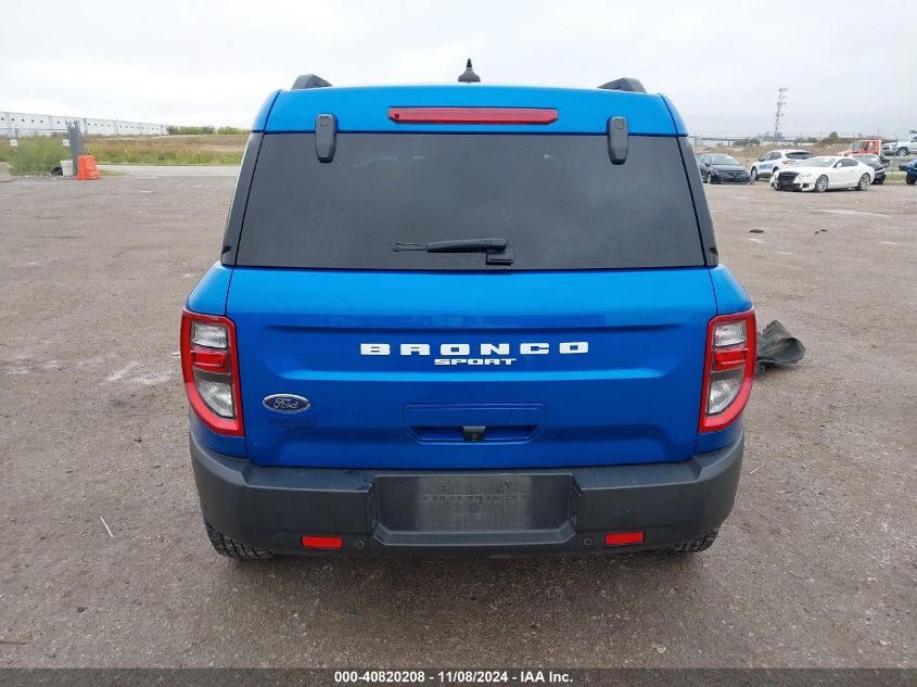 2022 Ford Bronco Sport Big Bend VIN: 3FMCR9B60NRD20334 Lot: 40820208