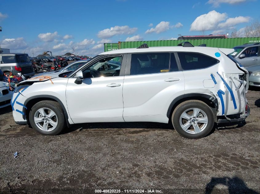 2023 Toyota Highlander Hybrid Le VIN: 5TDZARAH5PS020927 Lot: 40820225