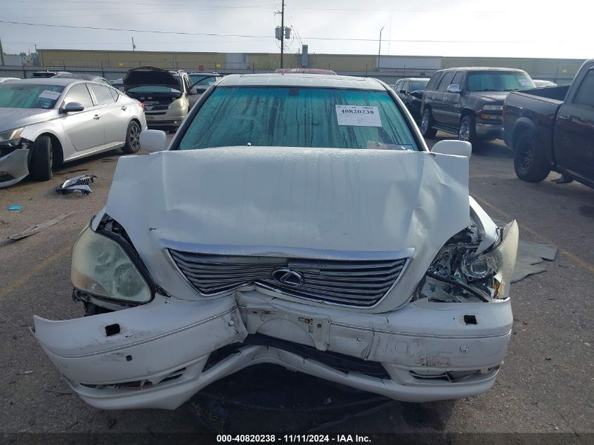 2004 Lexus Ls Base (A6) VIN: JTHBN36F240150185 Lot: 40820238