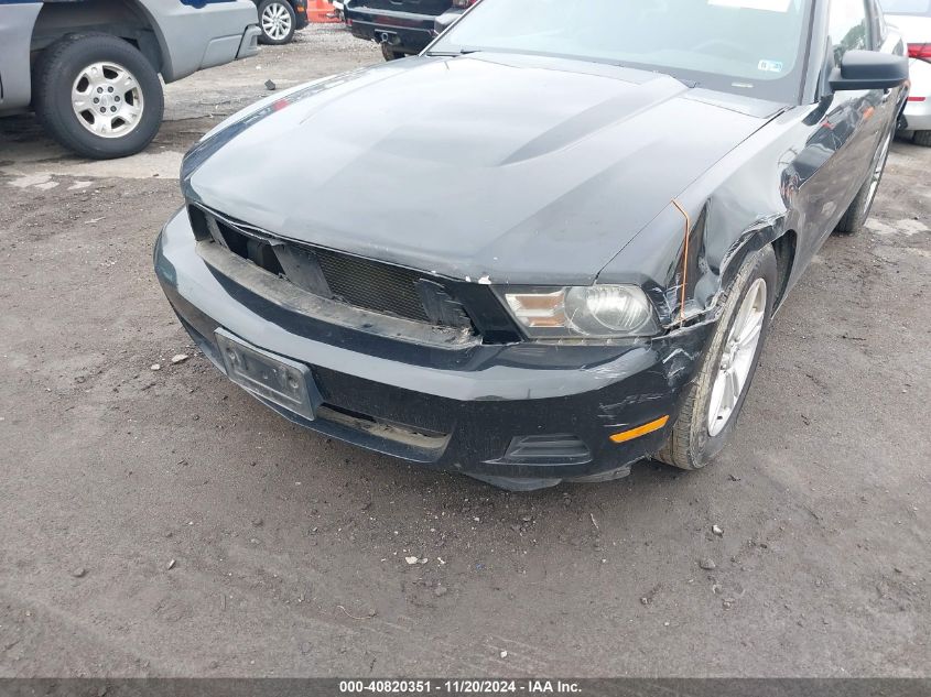 2012 Ford Mustang V6 VIN: 1ZVBP8AM9C5255738 Lot: 40820351