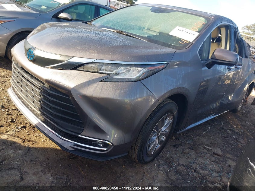 Vin: 5tdyrkec2ms028196, lot: 41310026, toyota sienna xle 20212
