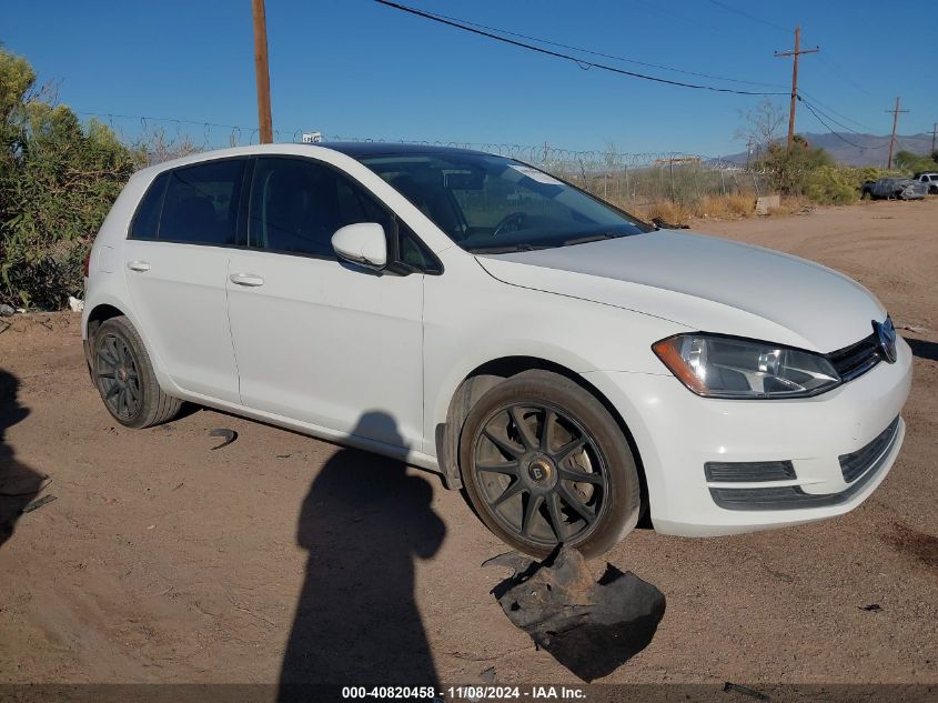 2017 Volkswagen Golf Tsi S 4-Door/Tsi Se 4-Door/Tsi Sel 4-Door/Tsi Wolfsburg Edition 4-Door VIN: 3VW217AUXHM024926 Lot: 40820458