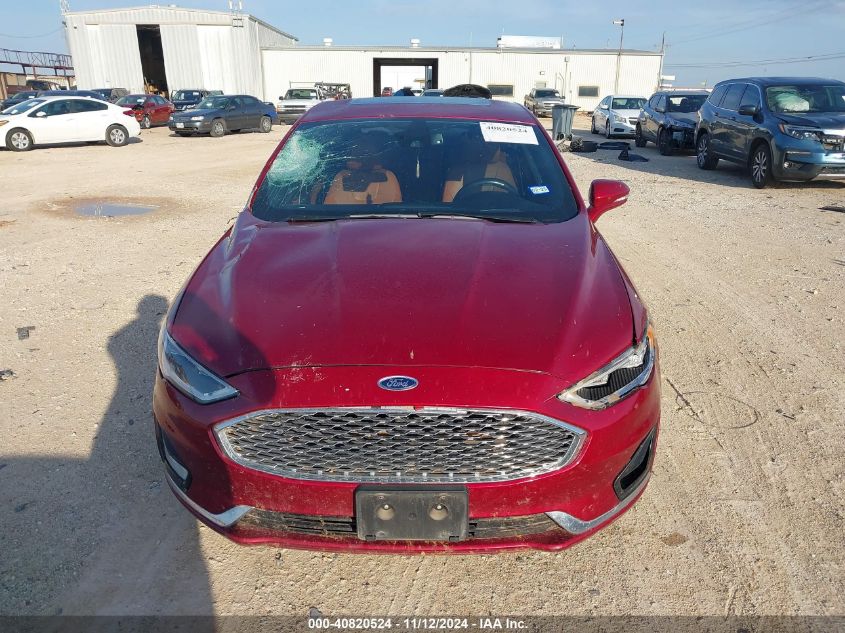 2019 Ford Fusion Titanium VIN: 3FA6P0D90KR24193 Lot: 40820524