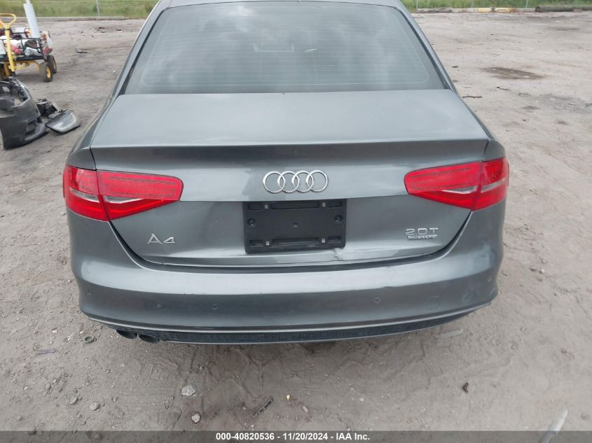 2016 Audi A4 2.0T Premium VIN: WAUFFAFL9GN006633 Lot: 40820536