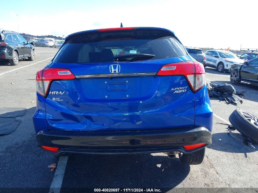 2022 Honda Hr-V Awd Sport VIN: 3CZRU6H15NM769684 Lot: 40820697