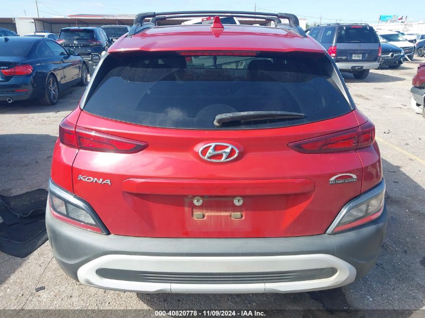 2022 Hyundai Kona Sel VIN: KM8K62AB7NU816640 Lot: 40820778