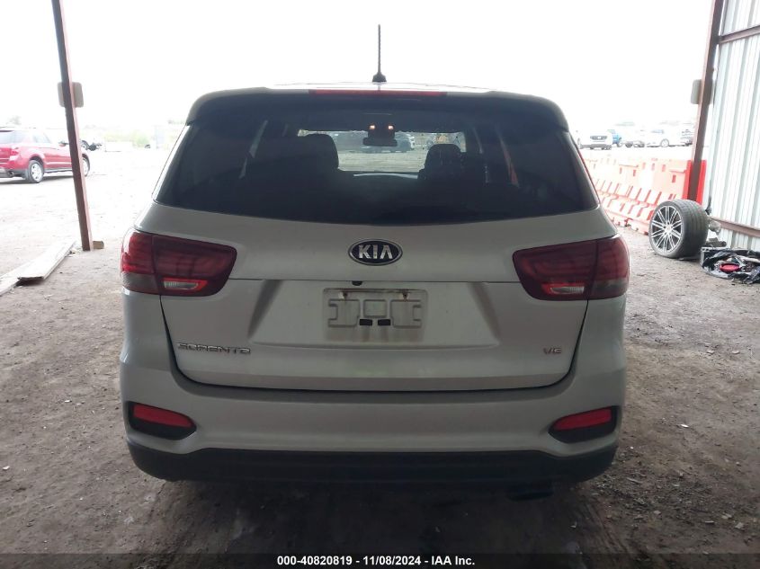 2019 Kia Sorento 3.3L Lx VIN: 5XYPG4A59KG490057 Lot: 40820819