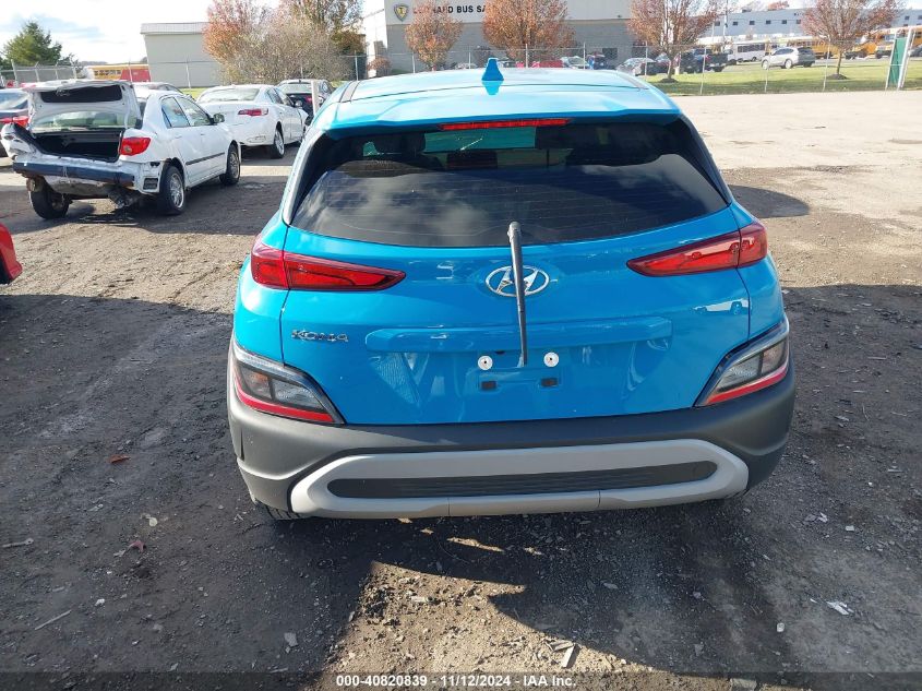 2022 Hyundai Kona Se VIN: KM8K22AB3NU873400 Lot: 40820839