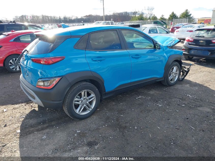 2022 Hyundai Kona Se VIN: KM8K22AB3NU873400 Lot: 40820839