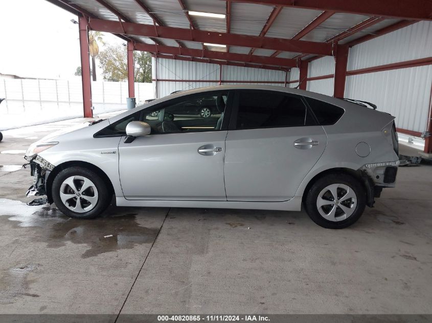 2014 Toyota Prius Two VIN: JTDKN3DU2E0380653 Lot: 40820865