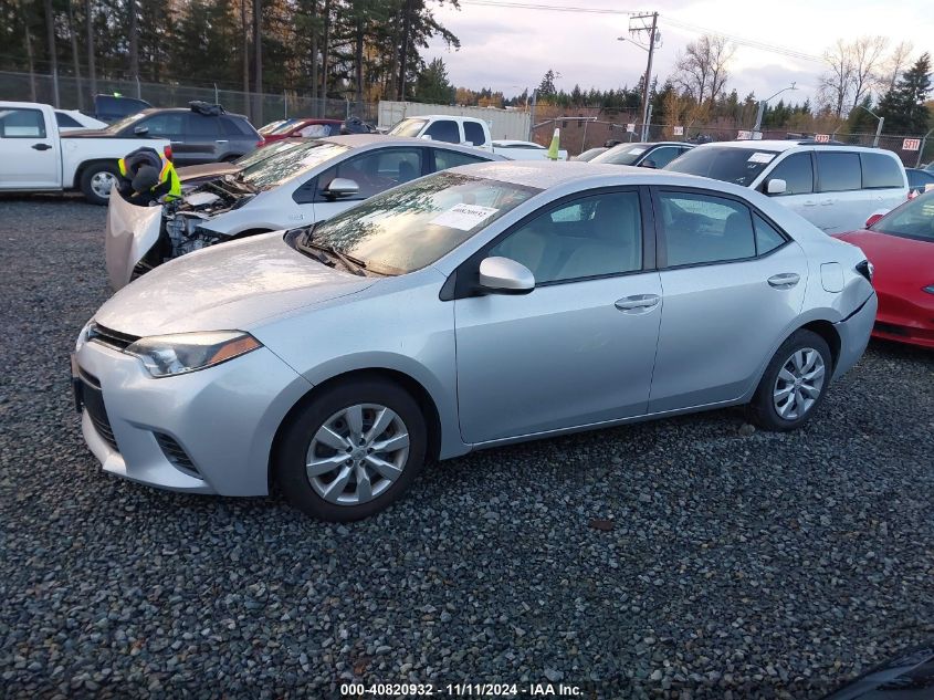 2015 Toyota Corolla Le VIN: 5YFBURHE2FP293643 Lot: 40820932