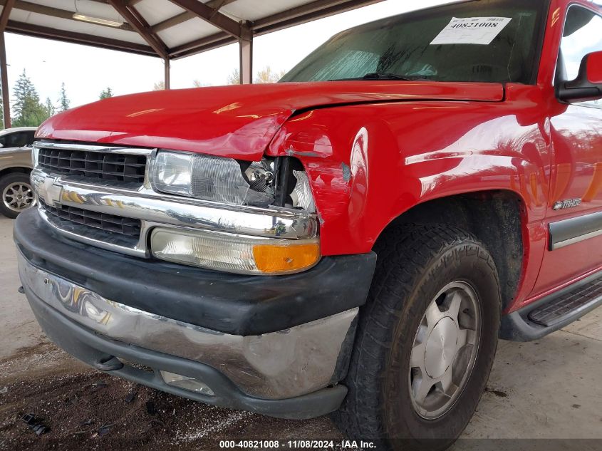 2001 Chevrolet Tahoe Lt VIN: 1GNEK13TX1R128469 Lot: 40821008