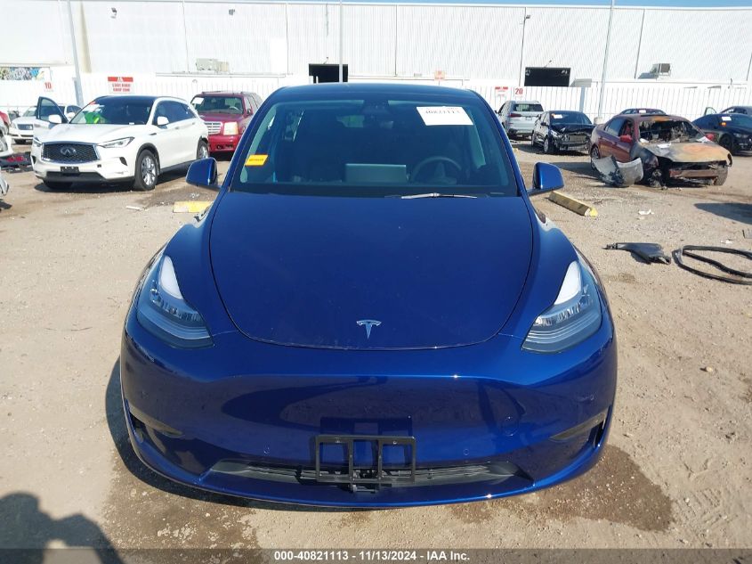 2021 Tesla Model Y Long Range Dual Motor All-Wheel Drive VIN: 5YJYGDEE4MF263299 Lot: 40821113