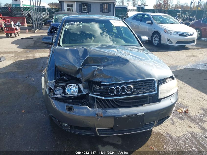 2004 Audi A4 1.8T VIN: WAULC68E54A186476 Lot: 40821137